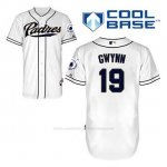 Camiseta Beisbol Hombre San Diego Padres Tony Gwynn 19 Blanco 1ª Cool Base