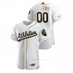 Camiseta Beisbol Hombre Oakland Athletics Personalizada Golden Edition Authentic Blanco