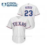 Camiseta Beisbol Hombre Texas Rangers Mike Minor Cool Base Blanco