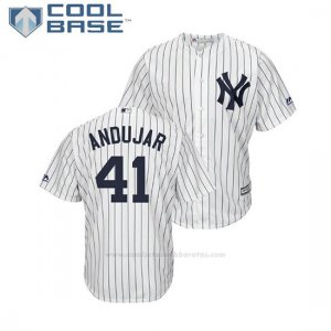 Camiseta Beisbol Hombre New York Yankees Miguel Andujar Cool Base 1ª Replica Blanco