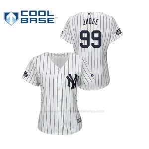 Camiseta Beisbol Mujer New York Yankees Aaron Judge 2019 London Series Cool Base Blanco