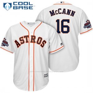 Camiseta Beisbol Hombre Houston Astros 2017 World Series Campeones Brian Mccann Blanco Cool Base