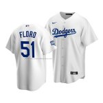 Camiseta Beisbol Nino Los Angeles Dodgers Dylan Floro 2020 Primera Replica Blanco