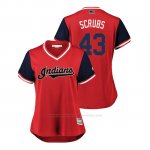 Camiseta Beisbol Mujer Cleveland Indians Josh Tomlin 2018 Llws Players Weekend Scrubs Rojo