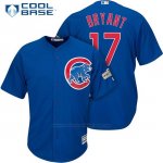 Camiseta Beisbol Hombre Chicago Cubs 2017 Postemporada 17 Kris Bryant Cool Base