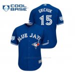 Camiseta Beisbol Hombre Toronto Blue Jays Randal Grichuk 2019 Entrenamiento de Primavera Cool Base Azul