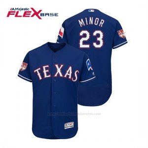 Camiseta Beisbol Hombre Texas Rangers Mike Minor Flex Base Entrenamiento de Primavera 2019 Azul