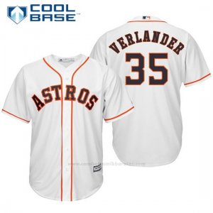 Camiseta Beisbol Hombre Houston Astros 35 Justin Verlander Blanco 1ª Jugador Cool Base