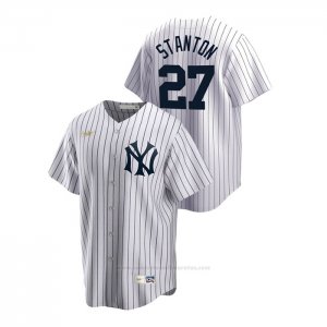 Camiseta Beisbol Hombre New York Yankees Giancarlo Stanton Cooperstown Collection Primera Blanco