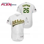 Camiseta Beisbol Hombre Oakland Athletics Matt Chapman 2019 Postseason Flex Base Blanco