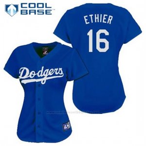 Camiseta Beisbol Hombre Los Angeles Dodgers Andre Ethier 16 Azul Cool Base