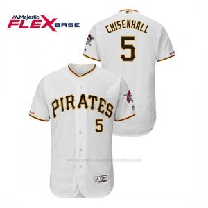 Camiseta Beisbol Hombre Pittsburgh Pirates Lonnie Chisenhall 150th Aniversario Patch Flex Base Blanco