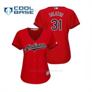 Camiseta Beisbol Mujer Indians Danny Salazar Cool Base Majestic Alternato 2019 Rojo