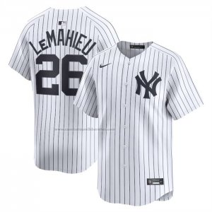 Camiseta Beisbol Hombre New York Yankees DJ Lemahieu Primera Limited Blanco1