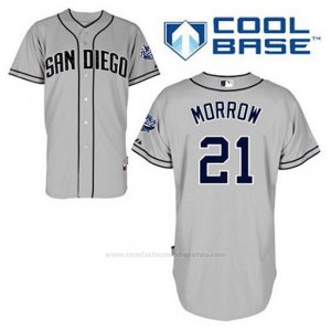 Camiseta Beisbol Hombre San Diego Padres Brandon Morrow 21 Gris Cool Base