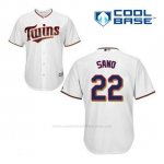 Camiseta Beisbol Hombre Minnesota Twins Miguel Sano 22 Blanco 1ª Cool Base