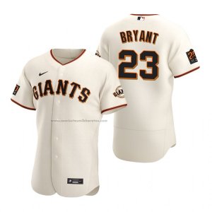 Camiseta Beisbol Hombre San Francisco Giants Kris Bryant Autentico Primera Crema