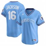 Camiseta Beisbol Hombre Kansas City Royals Bo Jackson Throwback Cooperstown Collection Limited Azul