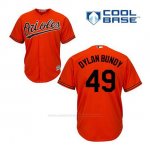 Camiseta Beisbol Hombre Baltimore Orioles 49 Dylan Bundy Naranja Alterno Cool Base