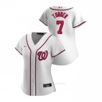 Camiseta Beisbol Mujer Washington Nationals Trea Turner 2020 Replica Primera Blanco