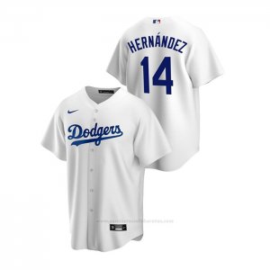 Camiseta Beisbol Hombre Los Angeles Dodgers Enrique Hernandez Replica Primera Blanco