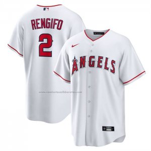 Camiseta Beisbol Hombre Los Angeles Angels Luis Rengifo Primera Replica Blanco