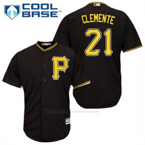 Camiseta Beisbol Hombre Pittsburgh Pirates Roberto Clemente 21 Negro Alterno Cool Base