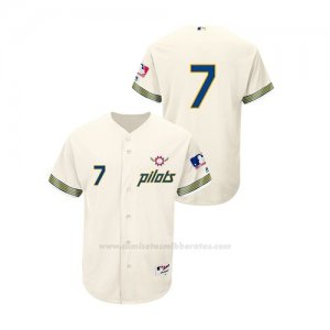 Camiseta Beisbol Hombre Seattle Mariners Marco Gonzales Turn Back The Clock Autentico Cream