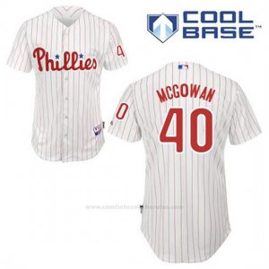 Camiseta Beisbol Hombre Philadelphia Phillies Dustin Mcgowan 40 Blanco 1ª Cool Base