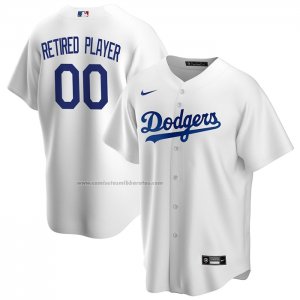 Camiseta Beisbol Hombre Los Angeles Dodgers Primera Pick-A-Player Retired Roster Replica Blanco