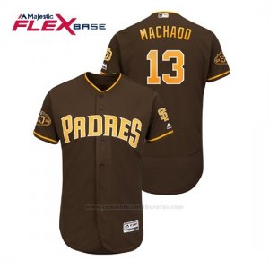 Camiseta Beisbol Hombre San Diego Padres Manny Machado Flex Base 50th Aniversario Alternato Marron