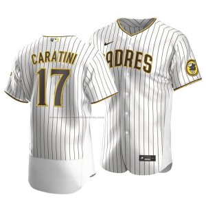 Camiseta Beisbol Hombre San Diego Padres Victor Caratini Autentico Primera Blanco