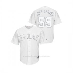 Camiseta Beisbol Hombre Texas Rangers Brett Martin 2019 Players Weekend Replica Blanco