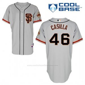 Camiseta Beisbol Hombre San Francisco Giants Santiago Casilla 46 Gris Alterno Cool Base