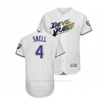 Camiseta Beisbol Hombre Tampa Bay Rays Blake Snell Throwback 1998 Blanco