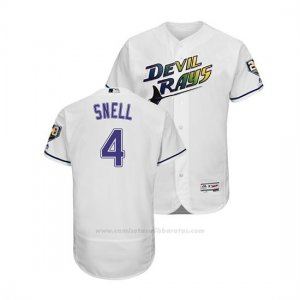 Camiseta Beisbol Hombre Tampa Bay Rays Blake Snell Throwback 1998 Blanco