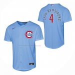 Camiseta Beisbol Nino Chicago Cubs Pete Crow Armstrong Alterno 2 Replica Azul Claro