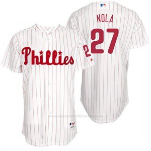 Camiseta Beisbol Hombre Philadelphia Phillies Aaron Nola Blanco Turn Back The Clock