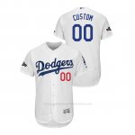 Camiseta Beisbol Hombre Los Angeles Dodgers Personalizada 2019 Postseason Flex Base Blanco
