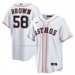 Camiseta Beisbol Hombre Houston Astros Hunter Brown Primera Replica Blanco