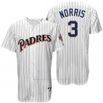 Camiseta Beisbol Hombre San Diego Padres Derek Norris Blanco Turn Back The Clock