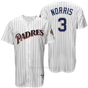 Camiseta Beisbol Hombre San Diego Padres Derek Norris Blanco Turn Back The Clock