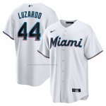 Camiseta Beisbol Hombre Miami Marlins Jesus Luzardo Primera Replica Blanco