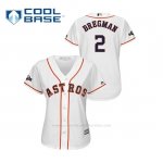 Camiseta Beisbol Mujer Houston Astros Alex Bregman 2019 Postseason Cool Base Blanco