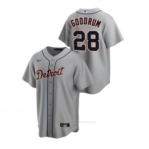 Camiseta Beisbol Hombre Detroit Tigers Niko Goodrum Replica Road Gris