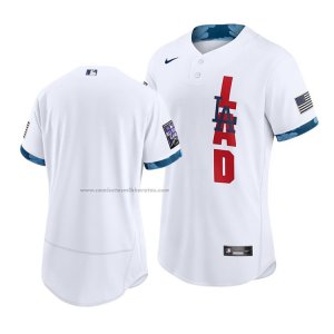 Camiseta Beisbol Hombre Los Angeles Dodgers 2021 All Star Autentico Blanco