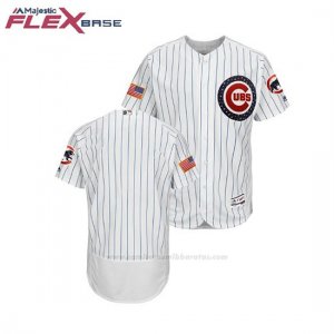 Camiseta Beisbol Hombre Chicago Cubs 2018 Stars & Stripes Flex Base Blanco