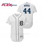 Camiseta Beisbol Hombre Detroit Tigers Daniel Norris 150th Aniversario Patch Flex Base Blanco