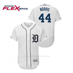 Camiseta Beisbol Hombre Detroit Tigers Daniel Norris 150th Aniversario Patch Flex Base Blanco