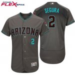 Camiseta Beisbol Hombre Arizona Diamondbacks 2 Jean Segura Gris Turquoise 2017 Flex Base